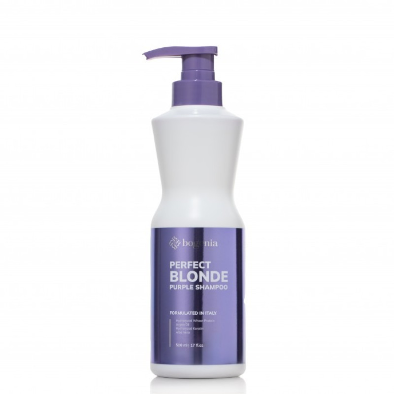 Szampon przeciw żółtym odcieniom włosów Bogenia - Perfect Blonde Shampoo (BG418 nr 001), 500 ml