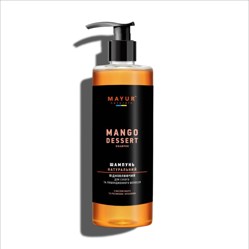 Naturalny szampon do włosów suchych i zniszczonych Mayur - mango, 500 ml 