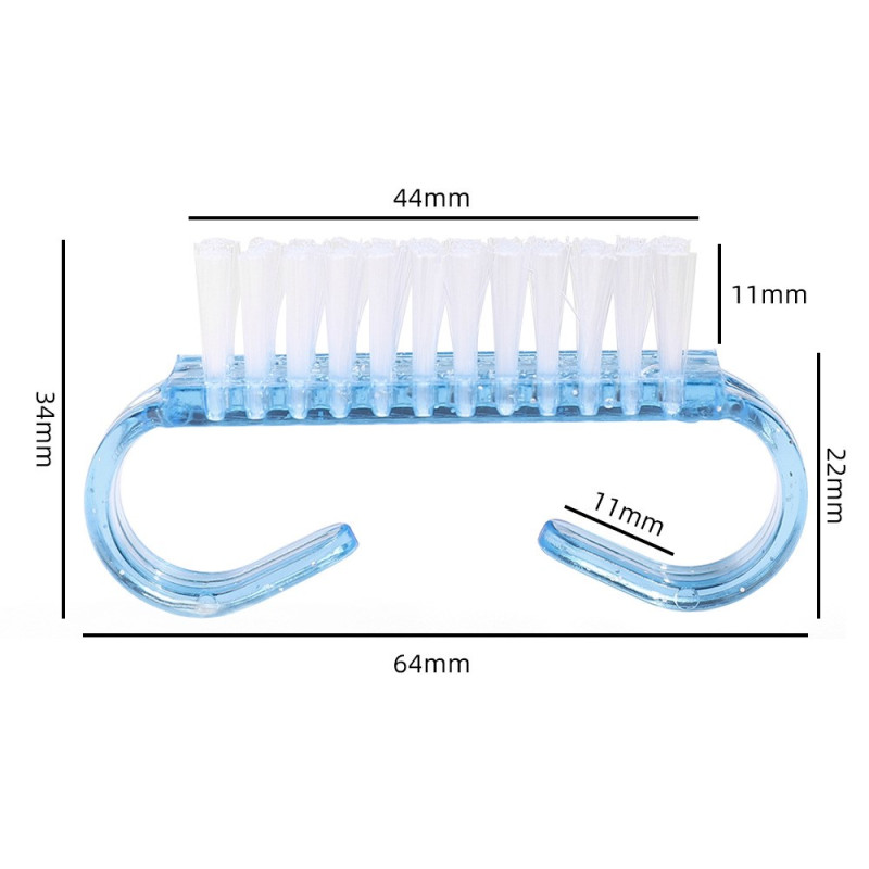 Nail dust brush, 5 cm, black, 1 pc / DISCOUNT (crumpled)