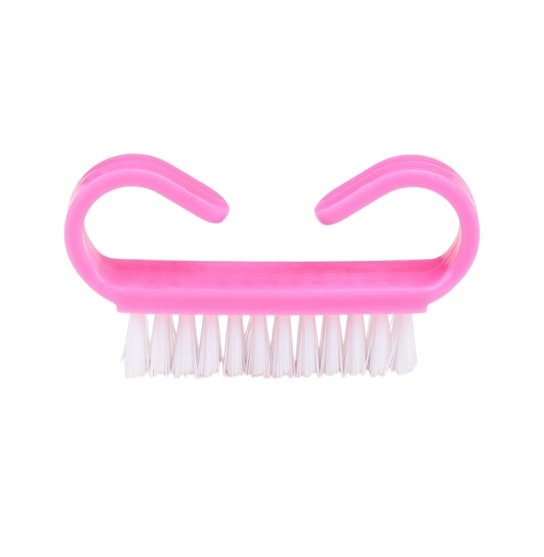 Pędzelek do odkurzania paznokci, 5 cm, różowy, 1 sztuka - MARKDOWN (pomarszczony)