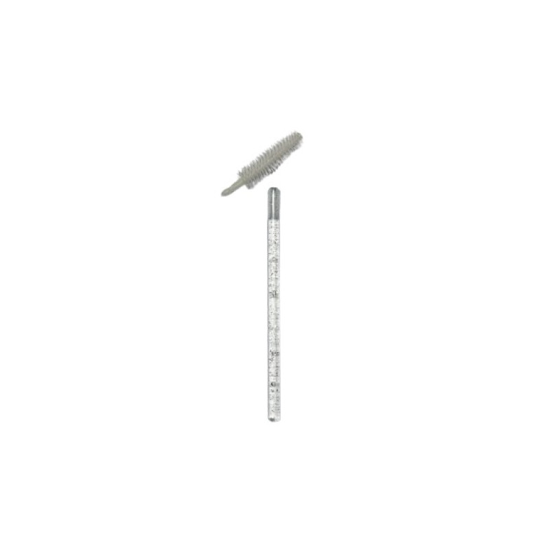 Silicone Eyebrow and Eyelash Brushes - White Glitter - 50 pcs per pack - DISCOUNT