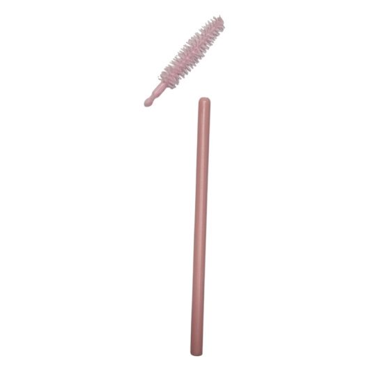 Silicone Eyebrow and Eyelash Brushes - Solid Pale Pink, 50 per pack - DISCOUNTED
