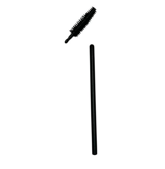 Silicone Eyebrow and Eyelash Brushes - Solid Black - 50 pcs per pack - DISCOUNT