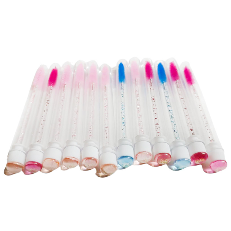 Eyelash brush in individual packaging / crystal color mix, 1 piece in a tube
