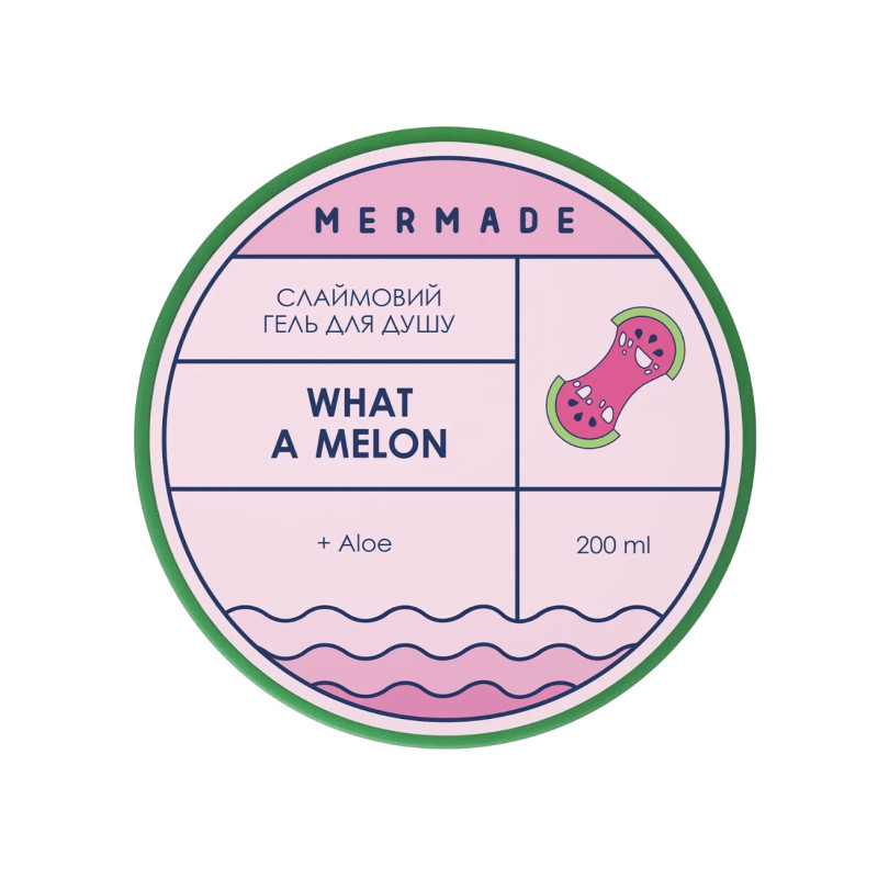 Slime shower gel MERMADE / What a Melon, 200 ml