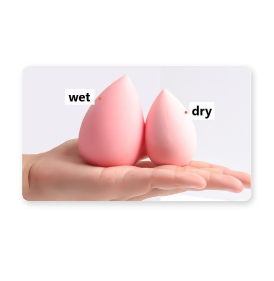 Спонж для макіяжу BeautyBlender у пакеті - cкосий малиновий