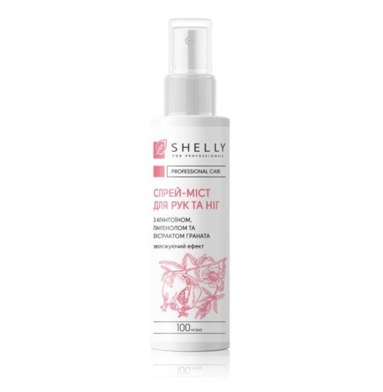 Shelly Hand and Foot Mist Spray z alantoiną, pantenolem i ekstraktem z granatu, 100 ml