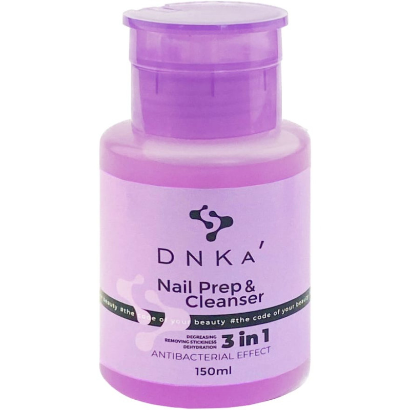 Środek dezynfekujący i usuwający lepką warstwę DNKa / Nail Prep & Cleanser 3 w 1, 150 ml