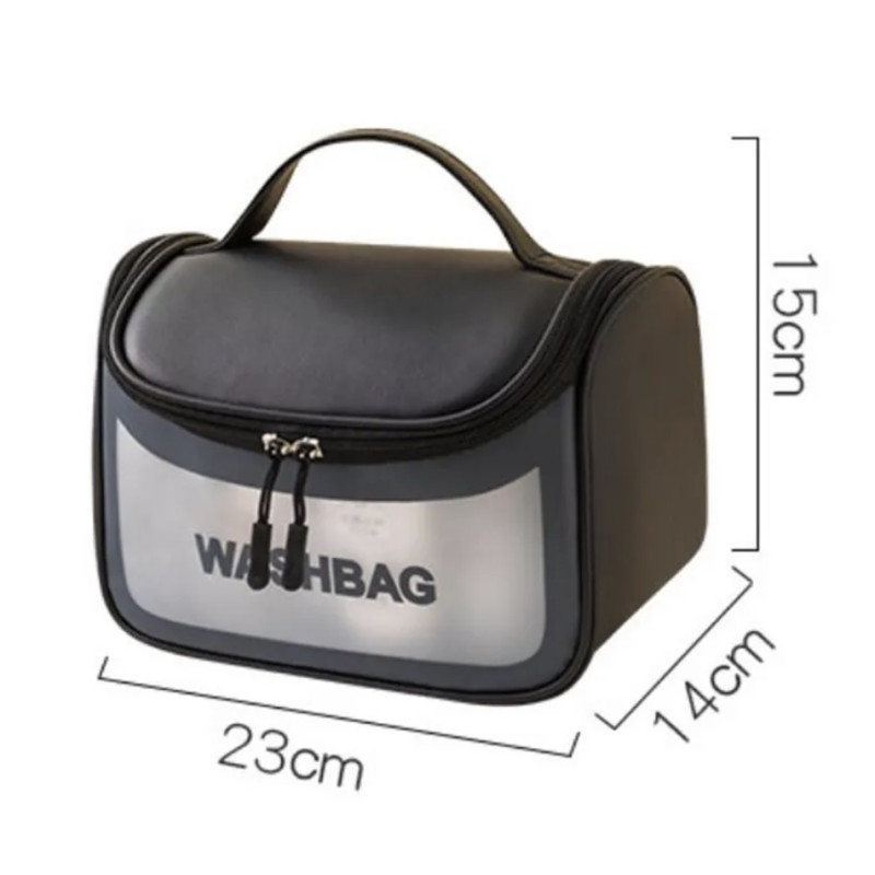 Сумка-косметичка з написом Washbag / блакитна