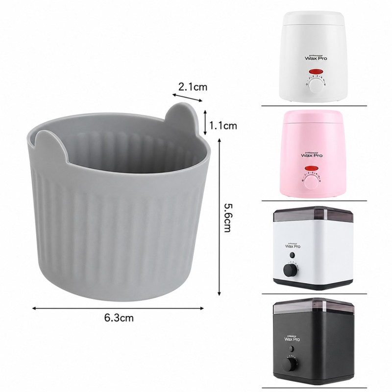 Silikonowa miseczka wymienna do mini podgrzewacza do wosku, 200 ml - szara