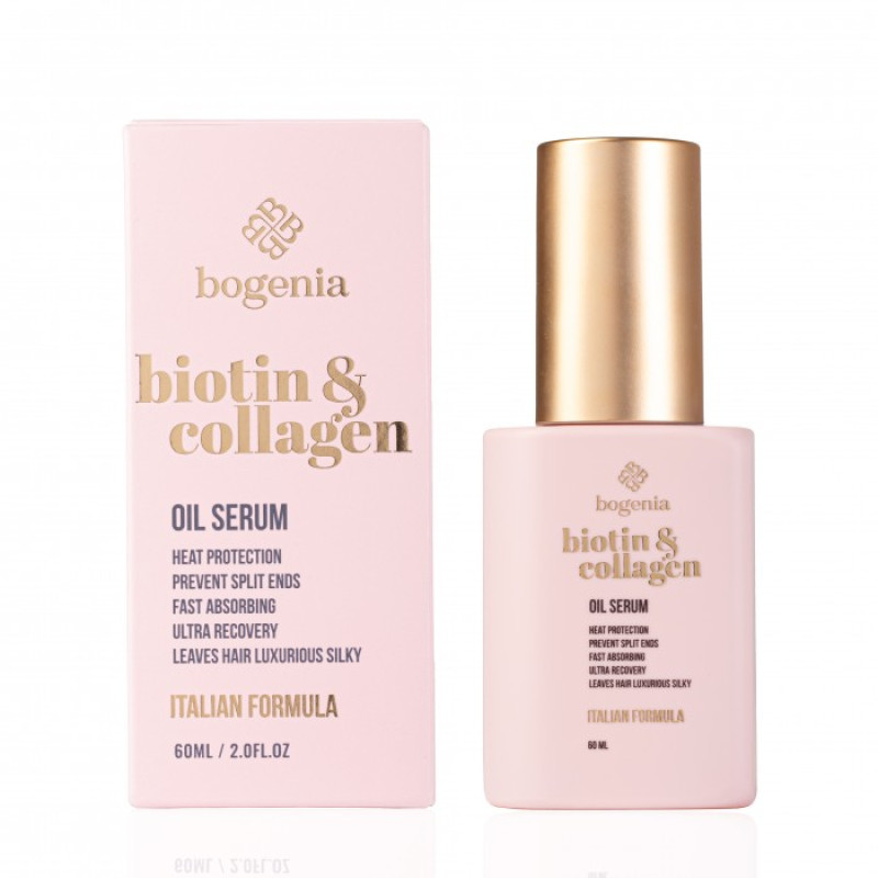 Hair oil serum Bogenia - Biotin & Collagen - Oil Serum (BG451 №004), 60 ml