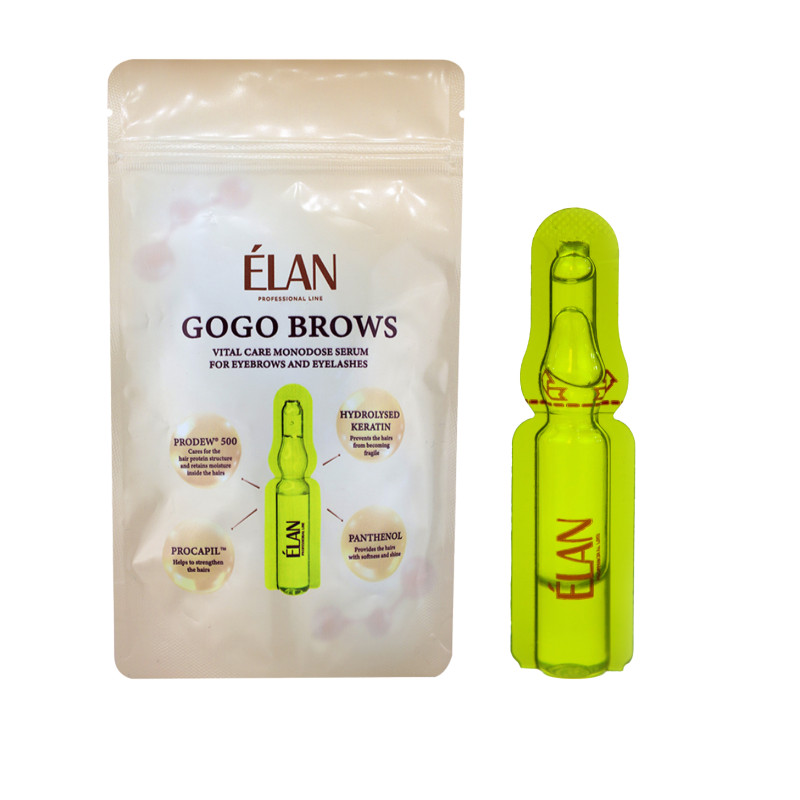 Сыворотка для ухода за бровями и ресницами ELAN - GOGO BROWS (10 монодоз х 1 мл)