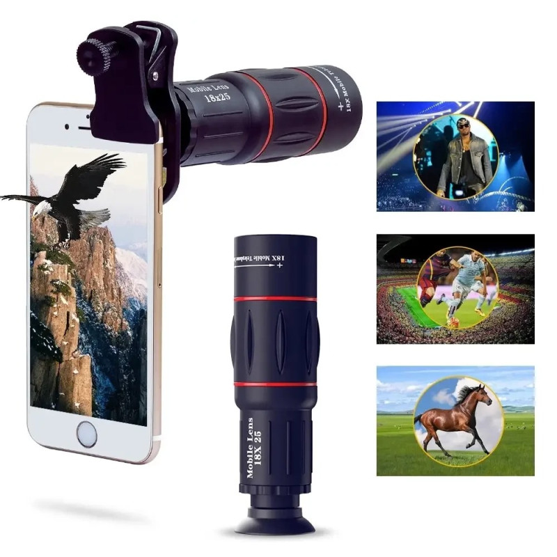 Телескоп та набір лінз для телефону APEXEL / 18X Telescope Lens Kit / APL-T18XBZJ5
