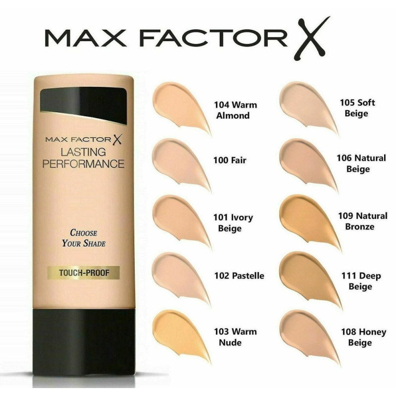Тональна основа для обличчя Max Factor / Lasting Performance / 102 Pastelle, 35 мл