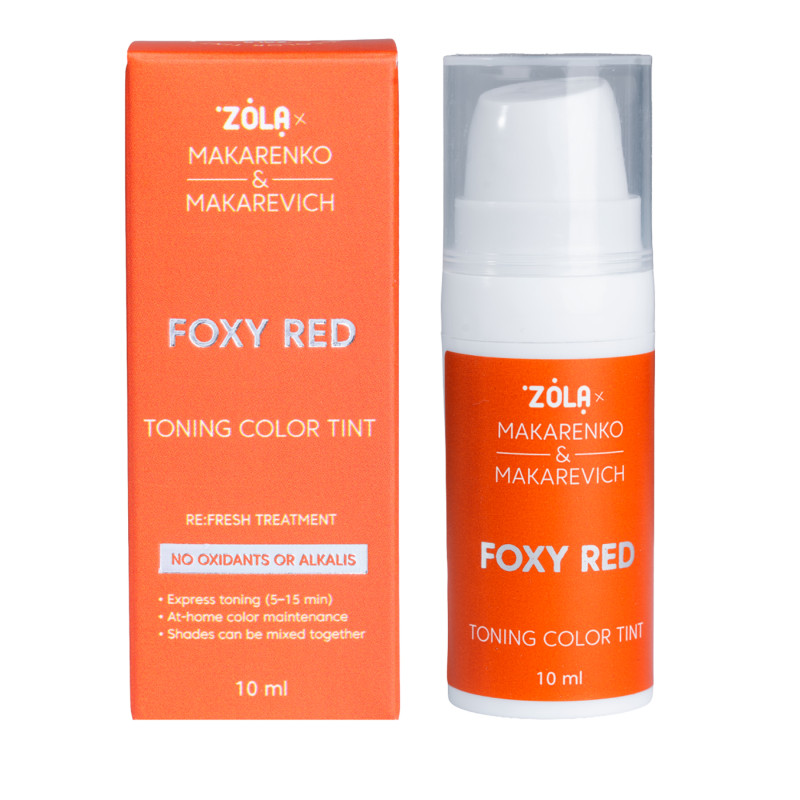 Тонуюча фарба для брів ZOLA x Makarenko x Makarevich - Toning Color Tint - Foxy Red, 10 мл