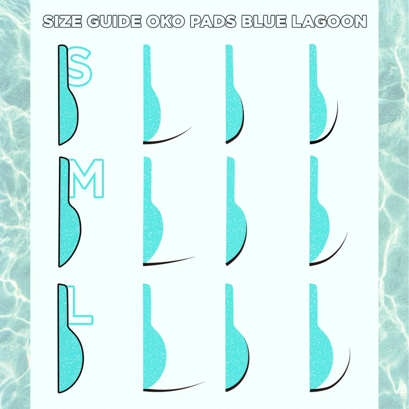 Валики для ламинирования ресниц OKO / Blue Lagoon, 3 пары (S,M,L)