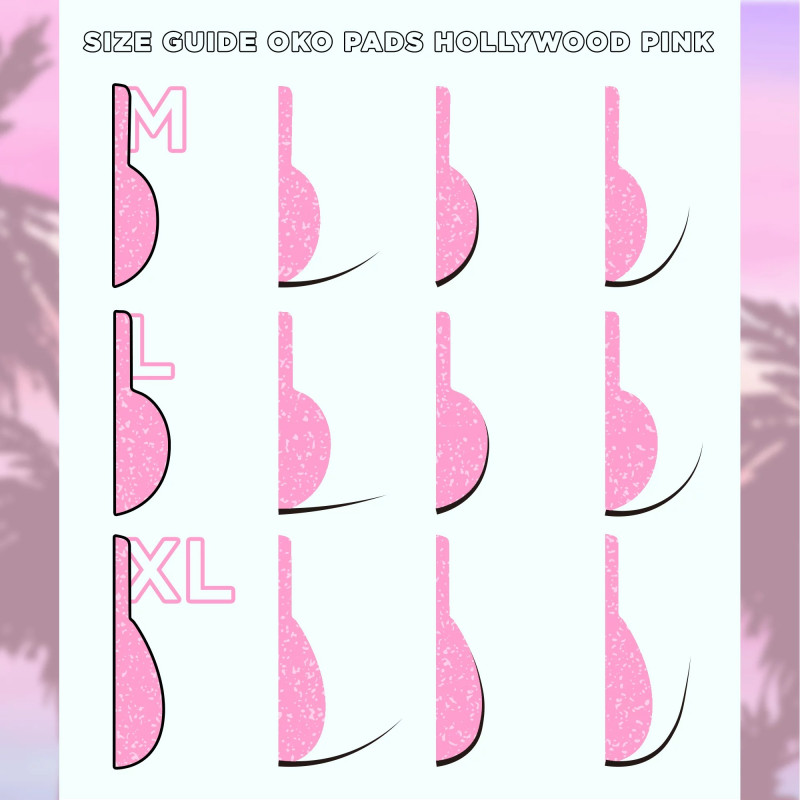 Валики для ламинирования ресниц OKO / Hollywood Pink, 3 пары (M,L,XL)