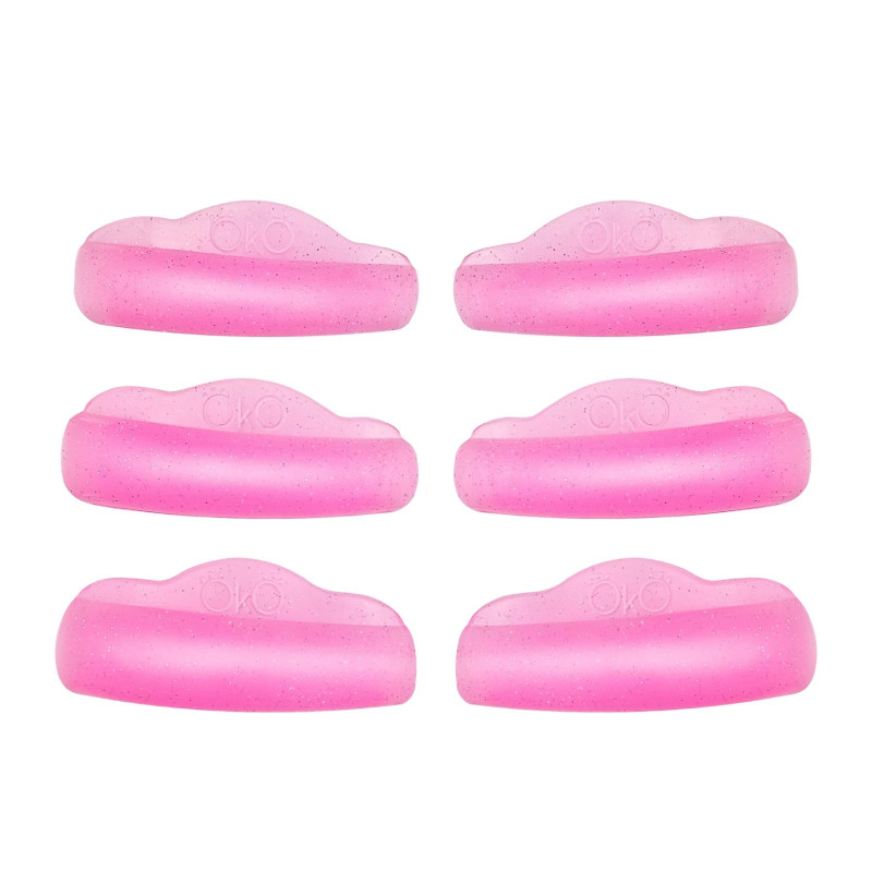 Eyelash lamination rollers OKO / Hollywood Pink, 3 pairs (M,L,XL)