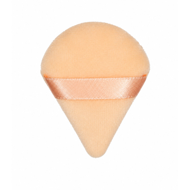 Velor sponge for makeup, knitted, beige.