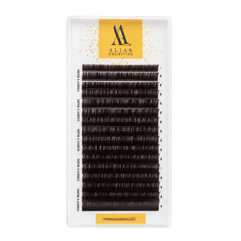 Ресницы для наращивания ALIAS Dark Chocolate | 16 линий | CC 0.07 - 8 мм