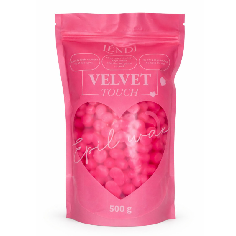 Lendi Professional Depilatory Wax - Velvet Touch, 500g (Pink)