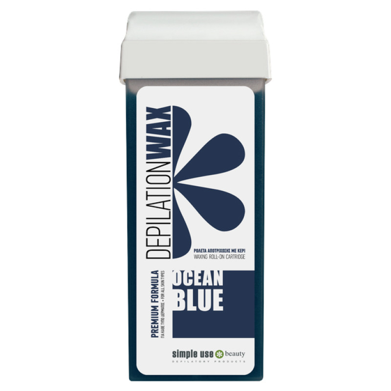 Wosk do depilacji w kartridżu Prosty w użyciu - Ocean Blue (azulen), 100 ml