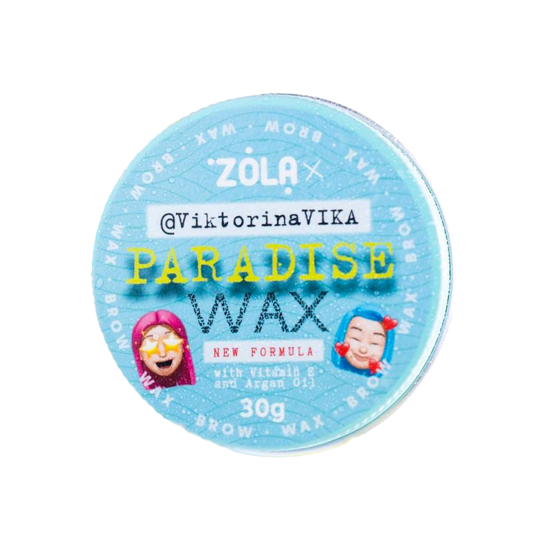 Воск для фиксации бровей Paradise Wax ZOLA x Viktorina Vika - КРУГЛАЯ баночка, 30 гр