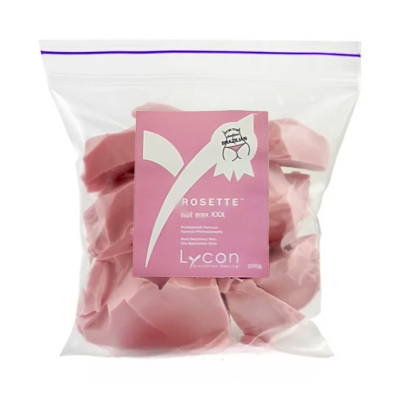 Воск горячий с розой и ромашкой LYCON / ROSETTE hot wax XXX, 100 гр (в пакете)
