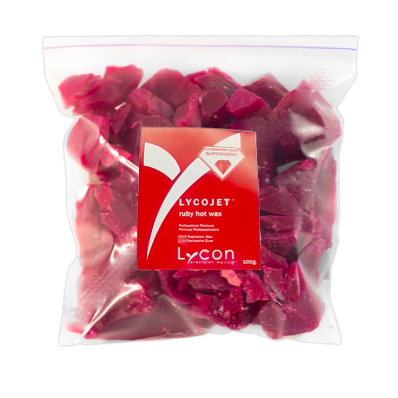 LYCON LYCOJET - RUBY wosk na gorąco z połyskiem, 100 g (w woreczku)