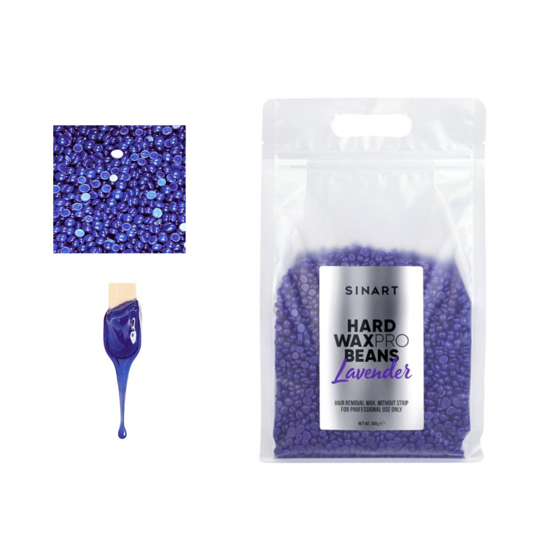 Wax granulated for depilation Sinart HARD WAXPRO BEANS / LAVANDER (lavender), 500 g