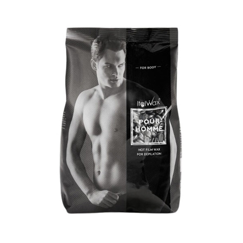 Folia woskowa w granulkach do depilacji ItalWax / Black Pour Homme, 1 kg