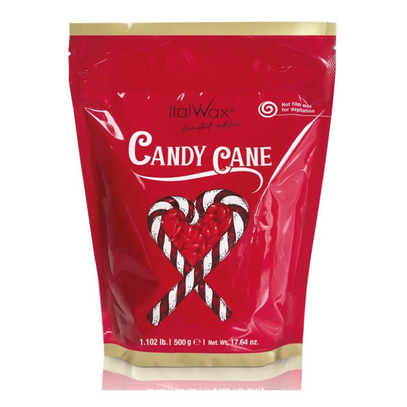Віск плівковий у гранулах ItalWax (Limited Edition) - Candy Cane, 100 гр (зіп-пакет)