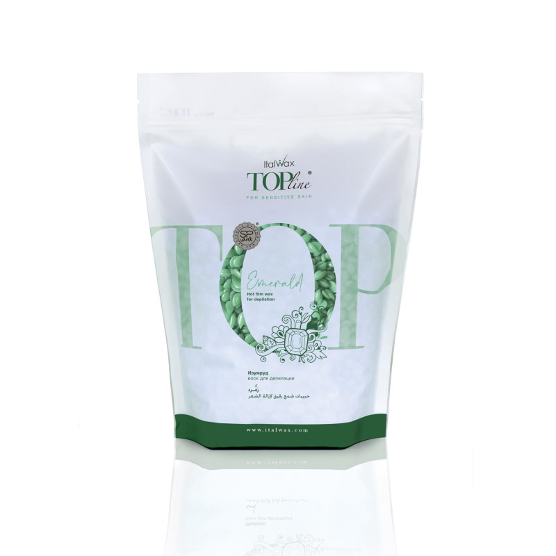 Віск плівковий у гранулах ItalWax Top Line - Смарагдовий зелений, 750 г