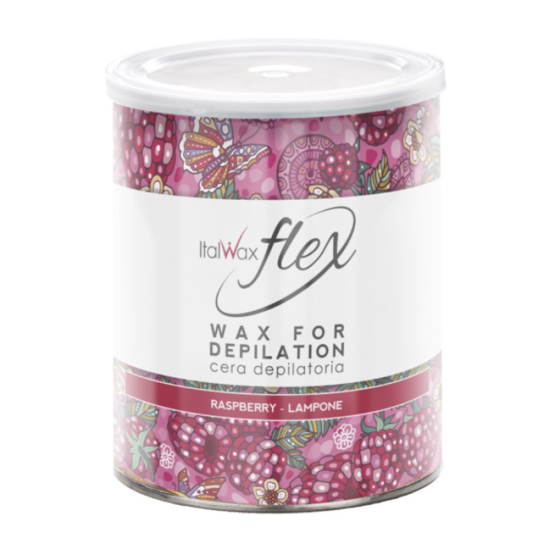 Ciepły wosk w słoiczku do depilacji ItalWax FLEX/Malina, 800 ml