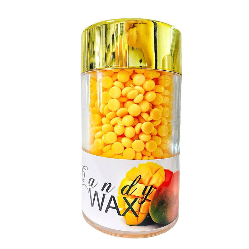 Віск у гранулах синтетичний з оліями Permanent lash&brow / Candy Wax / МАНГО / баночка, 110 г
