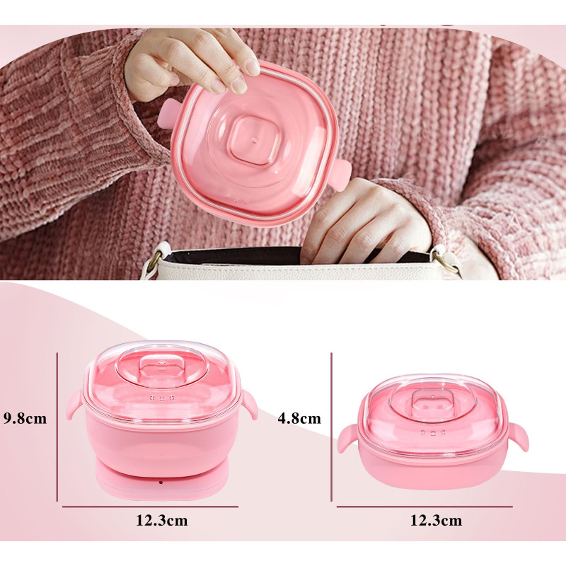 Podgrzewacz do wosku (100 W, 400 ml) - różowy silikon - MARKDOWN (wgniecione pudełko)