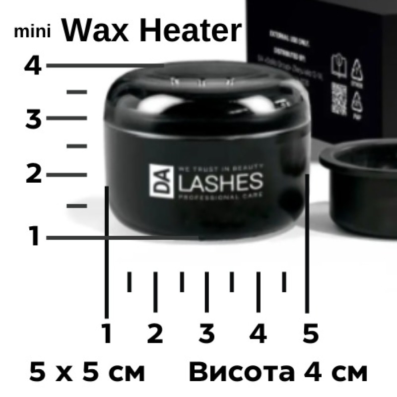 Воскоплав міні Dalashes / Mini Wax Heater / чорний (+ віск Teddy у комплекті)