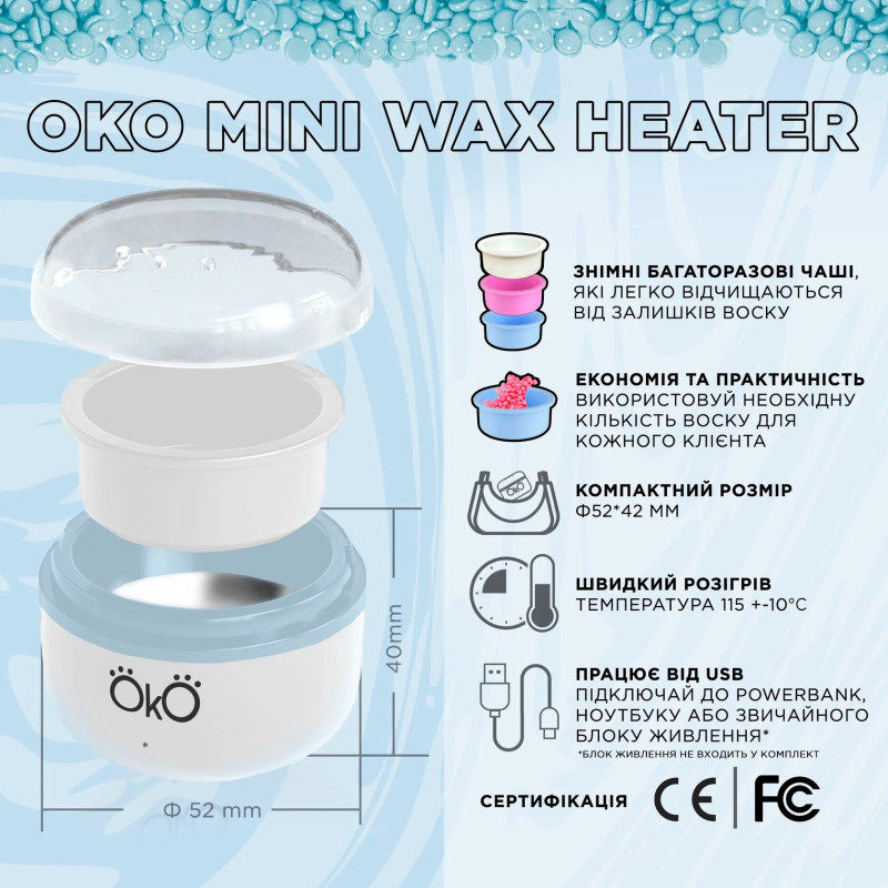 Mini wax melter OKO / Mini Wax Heater / white