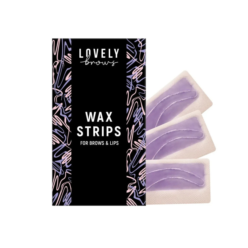 Воскові смужки для депіляції брів та обличчя Lovely Brows - Wax Strips, 16 шт