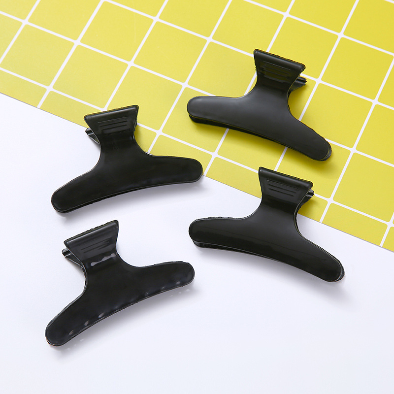 Hair clip plastic "crab" / black, 1 pc.