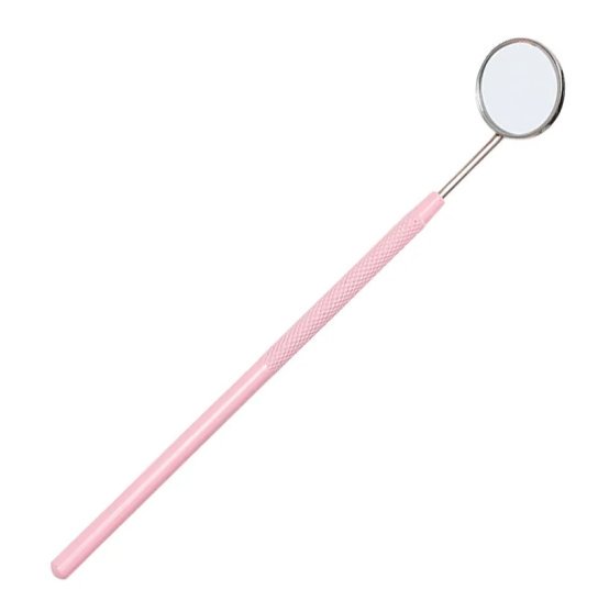 LUSTERKO do przedłużania rzęs, STALOWE, 2 cm – różowe