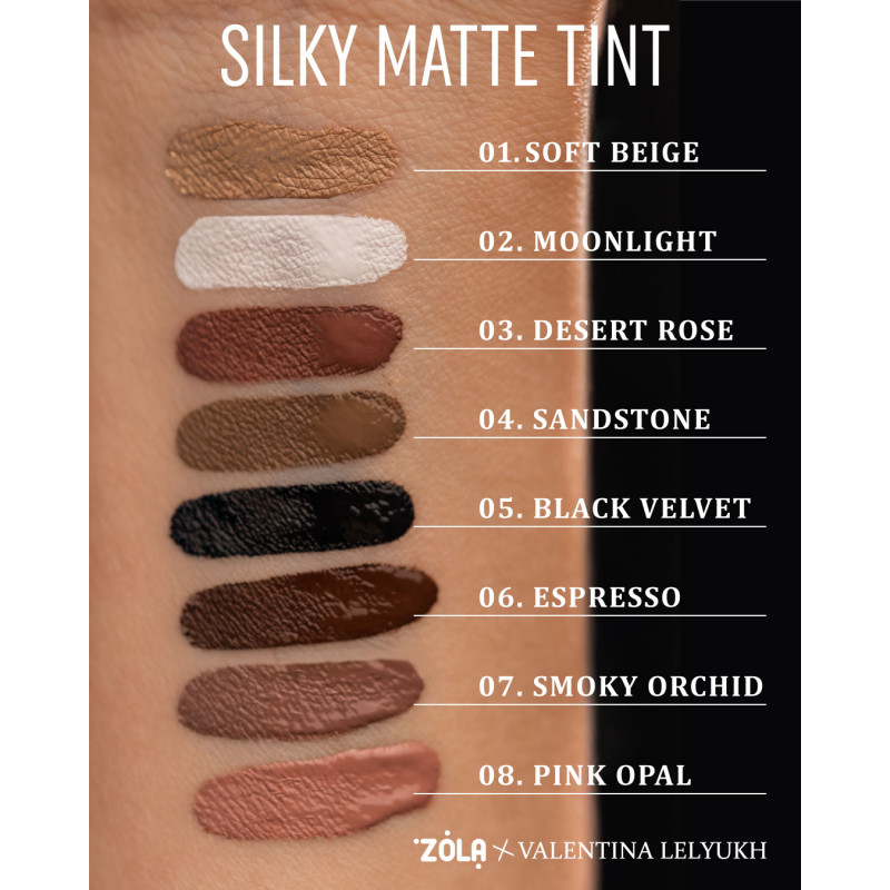 Рідкі тіні для повік ZOLA x Valentina Lelyukh - Silky Matte Tint - 07 Smoky Orchid