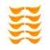 Silicone Eyelash Curlers - Orange Set, 5 Pairs (Boxed)