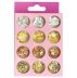 Crinkled foil for nail design 12 pcs / multi-colored (4 colors)