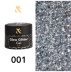 Гель глиттер для дизайна ногтей F.O.X / Glow Glitter Gel / 001, 5 мл (баночка)