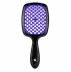 Гребінець для волосся Hair Brush - чорна ручка з фіолетовою серединою | у коробці |
