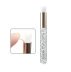 Tool - brush for cleansing eyelashes with shampoo - foam / sequins silver
