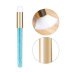 Tool - brush for cleaning eyelashes with shampoo - foam - stones blue