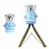 Silicone protective cap for manicure tools - teddy bear in snowflakes, 1 pc.