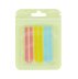 Eyelash compensators, 3 pairs / STRAIGHT / mix pink+yellow+blue